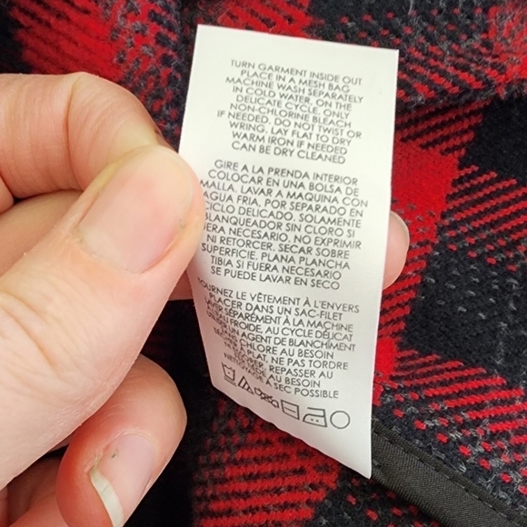 Cabi Red Buffalo Plaid Evermore Inspired Flannel Blazer Peacoat M - Picture 6 of 7